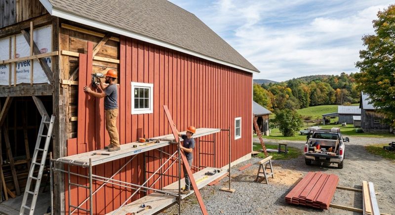 Barn Siding Installation in Durham, NH