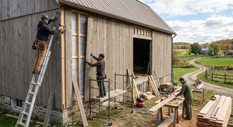 Barn Siding Replacement in Dover, NH