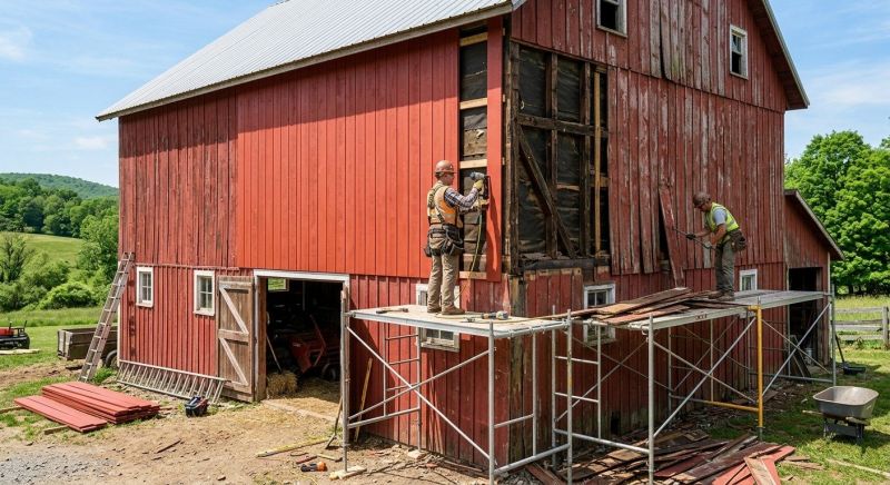Barn Siding Replacement in Pittsfield, NH
