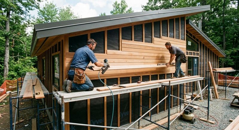 Cedar Cladding Installation in Dover, NH