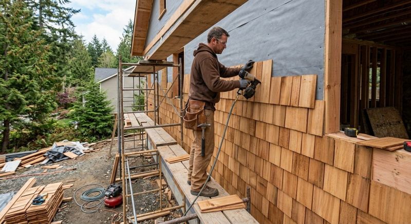 Cedar Siding Installation in Dover, NH