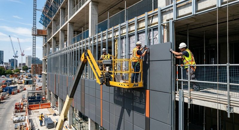 Facade Cladding Installation in Dover, NH