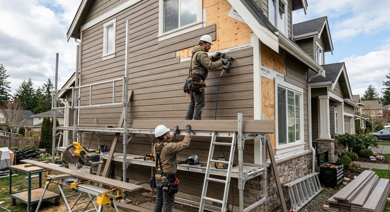 Faux Wood Siding Installation in Epsom, NH
