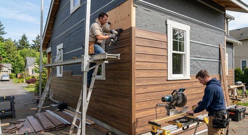 Faux Wood Siding Installation in Hampton, NH