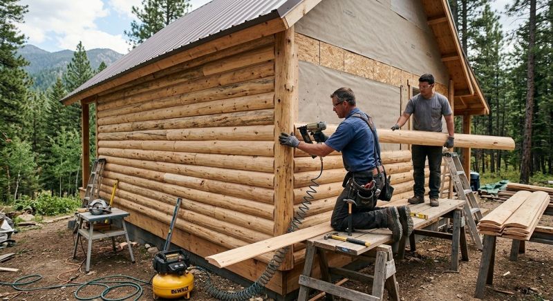 Log Siding Installation in Durham, NH