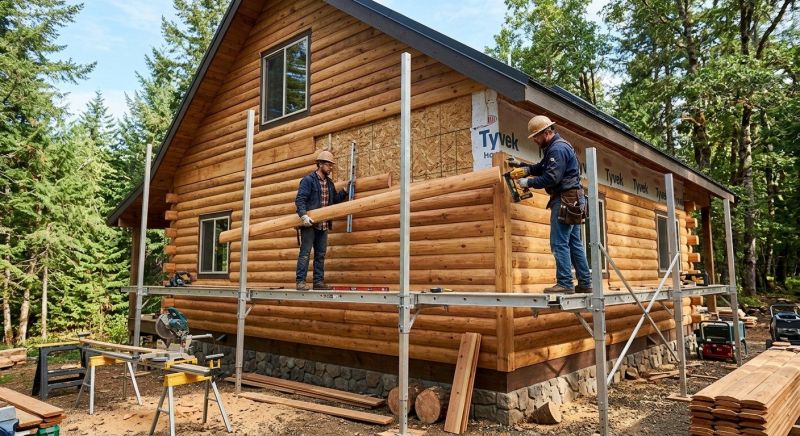 Log Siding Installation in Salisbury, MA