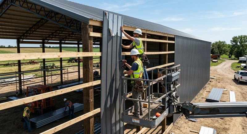 Metal Barn Siding Installation in Dover, NH