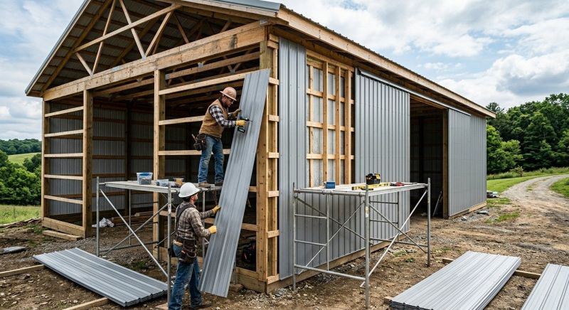 Metal Barn Siding Installation in Dover, NH