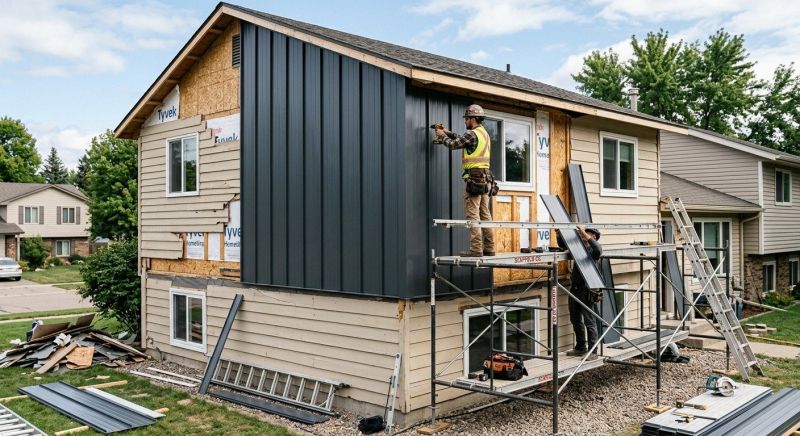 Metal Siding Replacement in Amesbury, MA