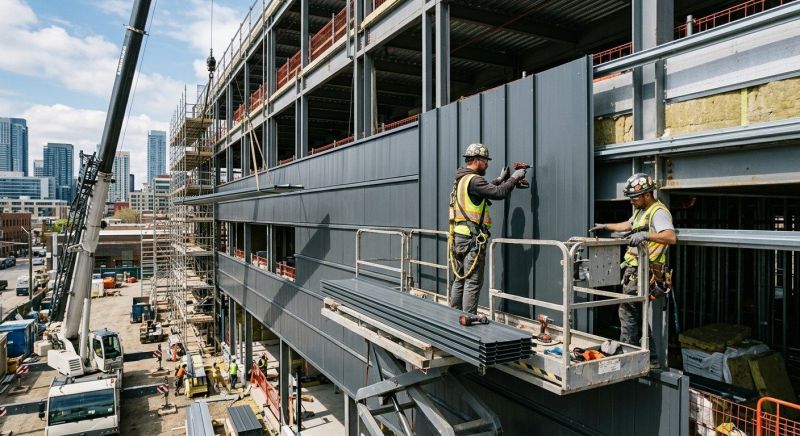 Steel Cladding Installation in Dover, NH