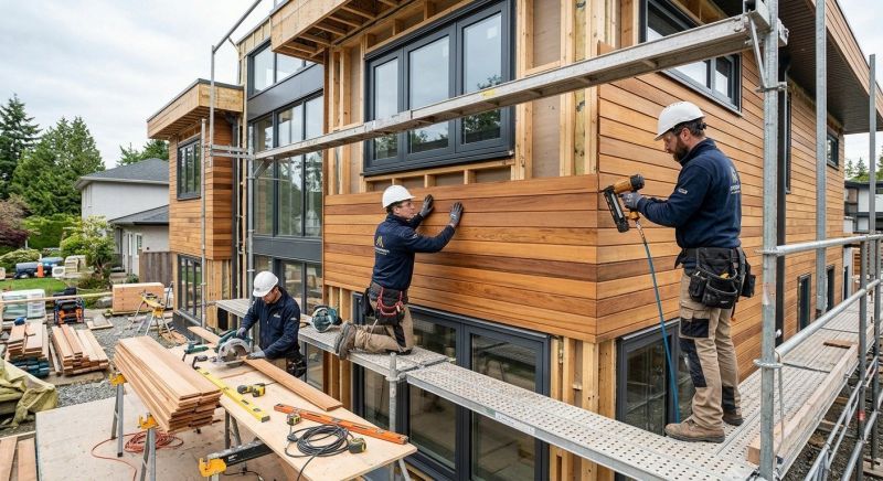 Wood Cladding Installation in Rochester, NH